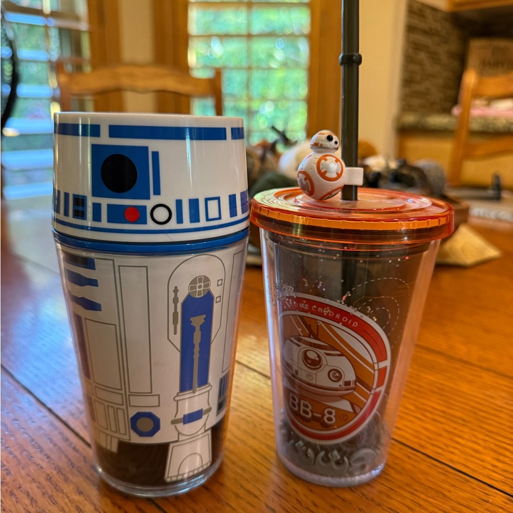 Star Wars R2-D2 and BB-8 Tumbler Set - Blue, White, Orange